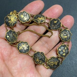 🖤1940s💕AMITA Damascene bracelet